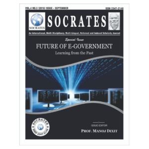 Socrates Vol 4 No 3 (2016) Issue – September Special issue on E-Government : Future of E-Government learning from the past