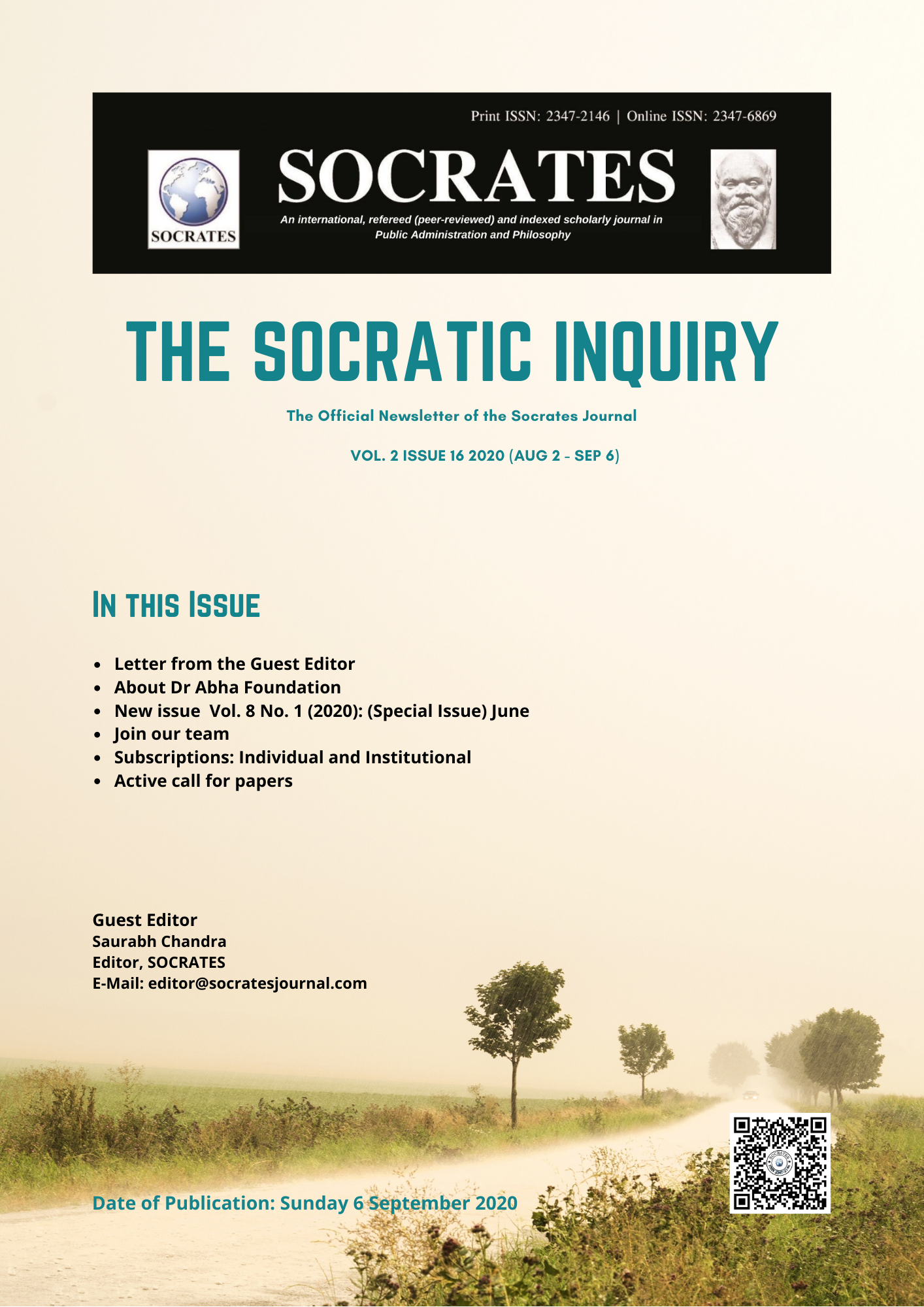 The Socratic Inquiry Newsletter Vol 2 Issue 16 (2020)