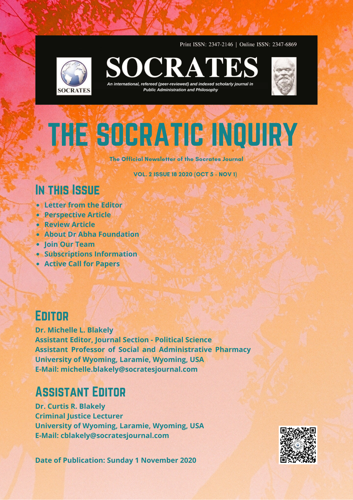 The Socratic Inquiry Newsletter Vol 2 Issue 18 (2020)