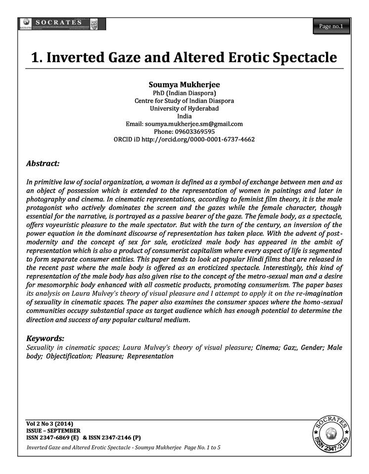 Inverted Gaze and Altered Erotic Spectacle