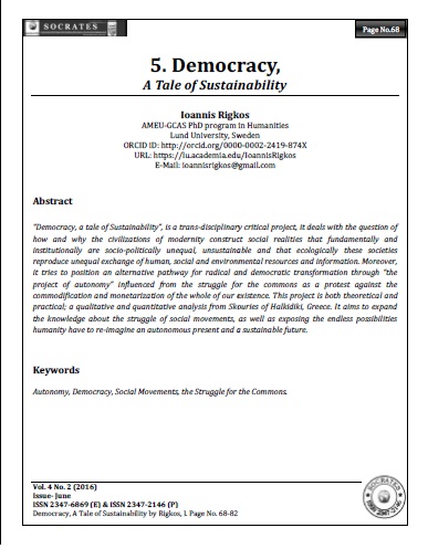 Democracy,  A Tale of Sustainability