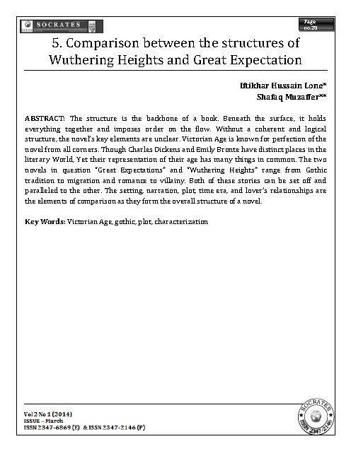 Comparison between the structures of Wuthering Heights and Great Expectation