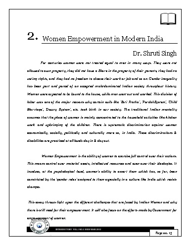 Women Empowerment in Modern India