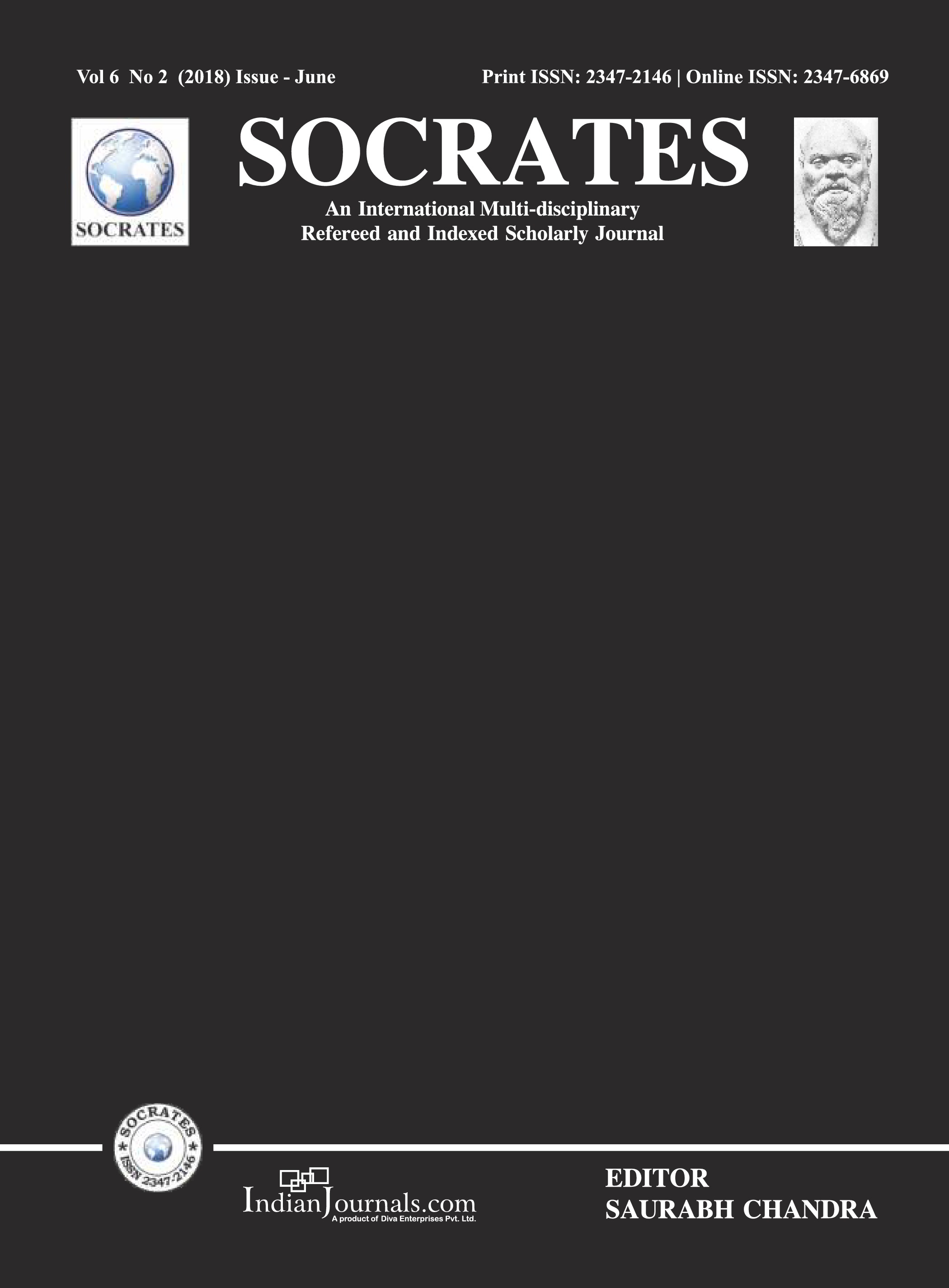 SOCRATES VOL 6 NO 2 (2018) ISSUE JUNE COVER